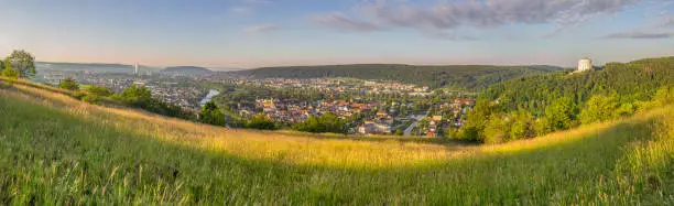 Panoramic view of the historic city of Kelheim in the AltmÃ¼hl Valley in Germany