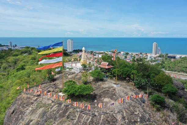 istock The buddhist flag flies high in the mountains 1250125403