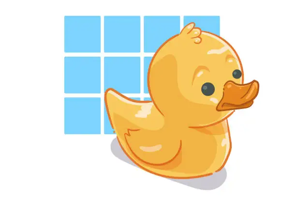 Vector illustration of The Rubber duck