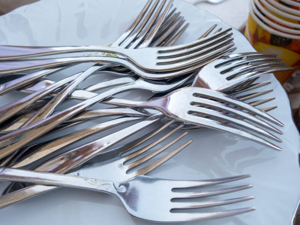 istock Many cutlery on the table - mixed 1250131389