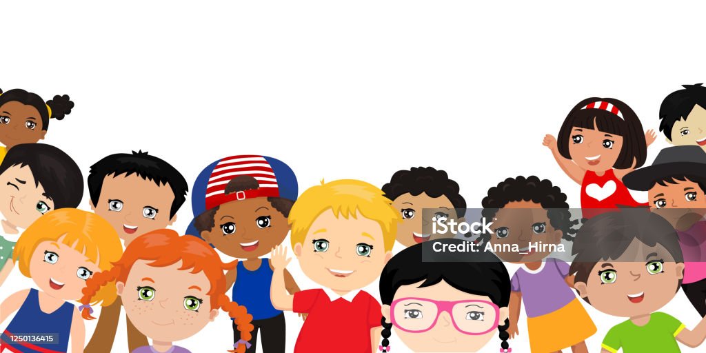 Group Of Multicultural Happy Kids Cartoon Place For Text Friendship Concept Stock Illustration - Download Image Now - iStock Group Of Multicultural Happy Kids Cartoon Place For Text Friendship Concept Stock Illustration - Download Image Now - iStock