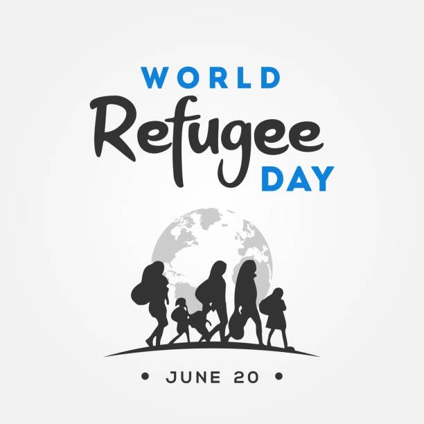 ilustrações de stock, clip art, desenhos animados e ícones de world refugee day vector design illustration for international issue - refugees