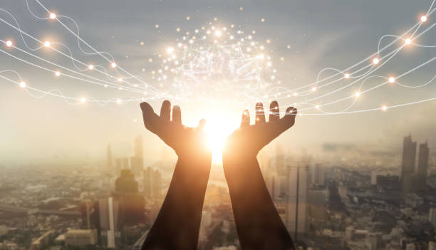 istock Businessman holding global network and data customer connection on city background, innovative technology in science and communication. 1250153421