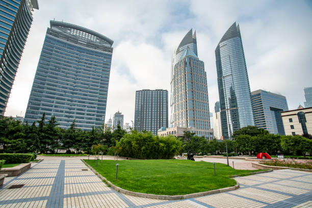 istock Plaza Street, Qingdao Financial District 1250160009