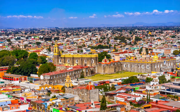 istock Overlook Colorful Churches Cholula Mexico 1250160048