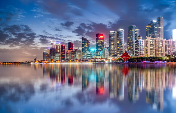 Qingdao Fushan Bay architectural landscape skyline