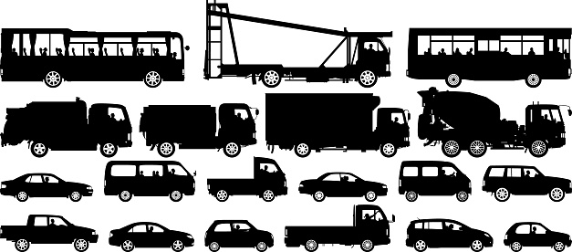Vehicle silhouettes.