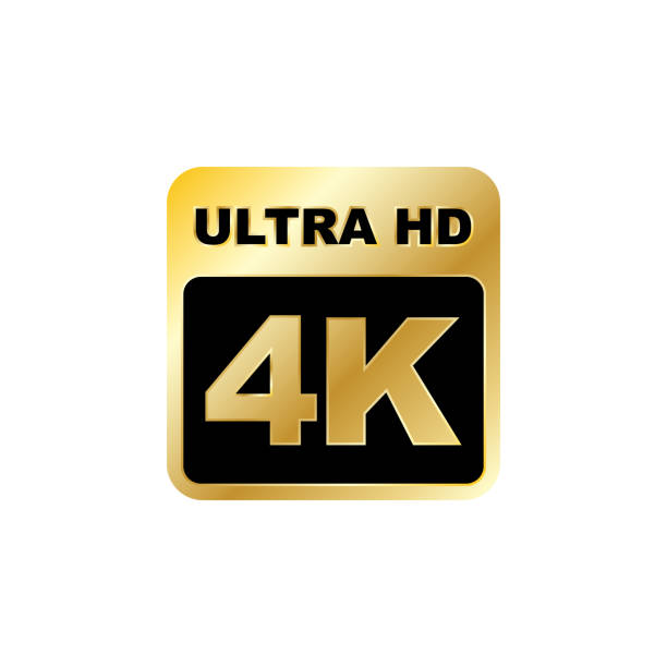 Vector Ultra 4k Gold Label Vector Ultra 4k Gold Label ultra high definition television stock illustrations