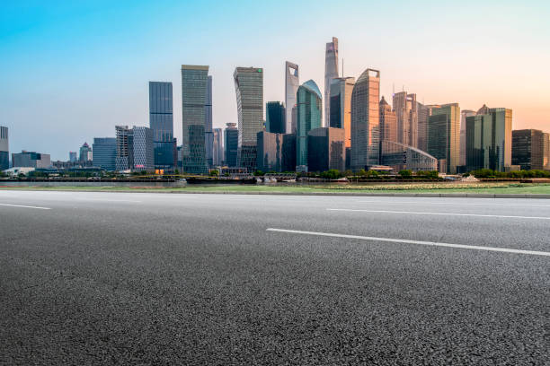 istock Urban road skyline and architectural landscape 1250169289