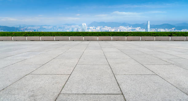 istock Road surface and urban architectural landscape 1250171373