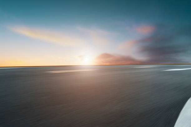 istock Road surface and natural landscape with empty foreground 1250172791