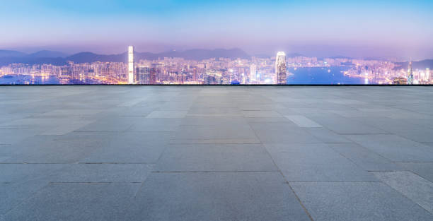 istock Road surface and urban architectural landscape 1250173808
