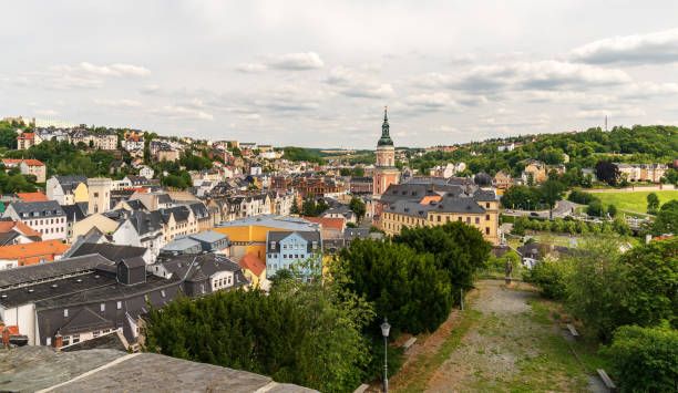 istock Historical Greiz town on Weisse Elster river in Germaany 1250174887