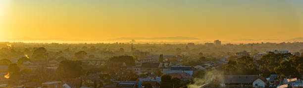 istock Panorama of Melbourne sunrise 1250176120