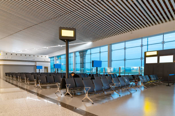 istock Inside view of airport waiting hall 1250179508