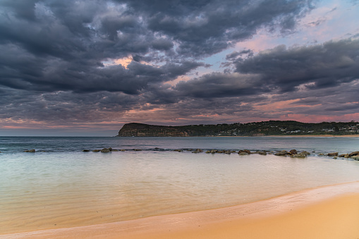 Sunrise at the Seaside  from Copacabana on the Central Coast, NSW, Australia.