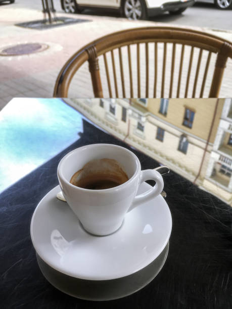 istock white cup of coffee on table in the outdoor cafe 1250182048