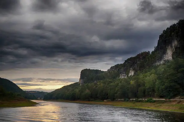 Stunning landscape along river Elbe