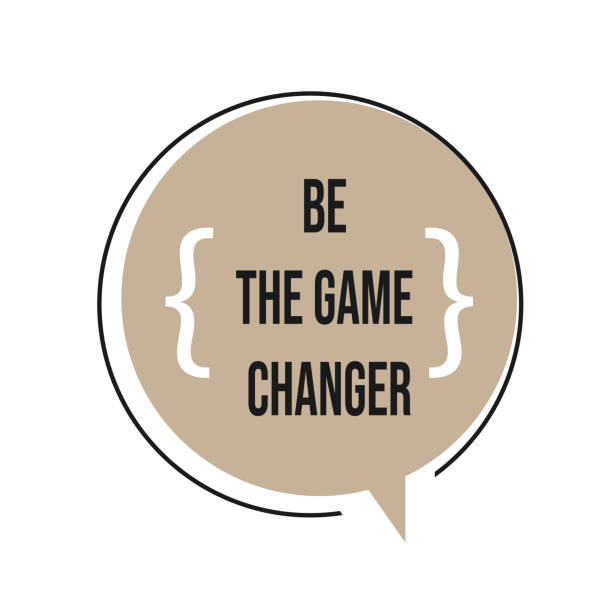 istock creative motivation positive quotes. be the game changer. inspiring quote on round shape vector typography illustration stock 1250195466