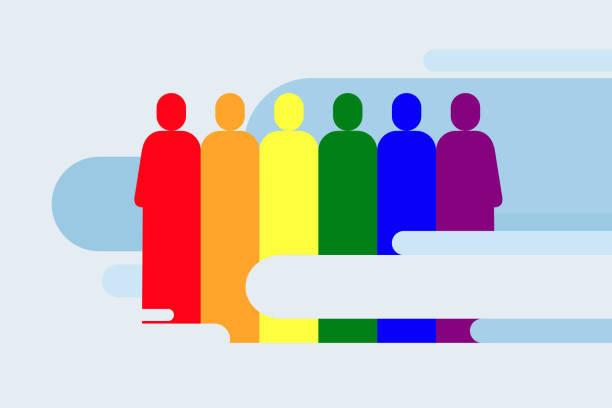 istock A group of symbolic people in Rainbow colours. Concept for LGBT community 1250198427
