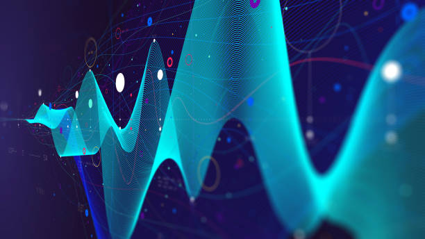 istock Business analytics presentation, big data stream futuristic infographic, monitor screen in perspective 1250198833