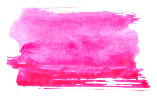 istock Pink watercolor stroke 1250204991