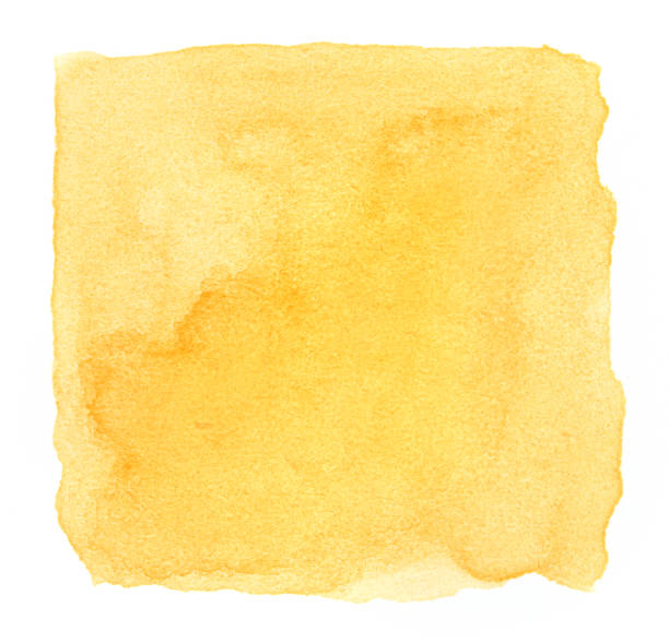 istock Yellow watercolor square 1250205008