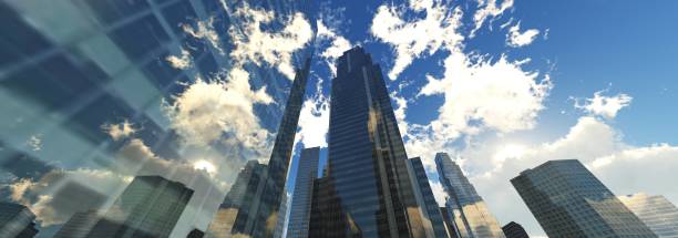 istock Skyscrapers against the sky with clouds 1250206531
