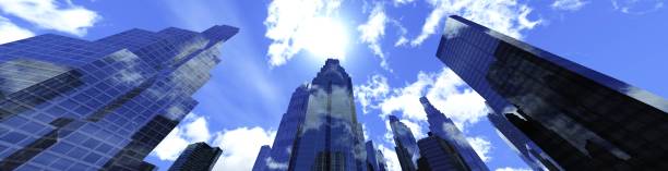istock Skyscrapers against the sky with clouds 1250206546