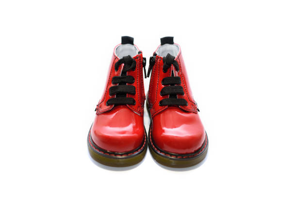 istock Red boots isolated on the white background. 1250206954