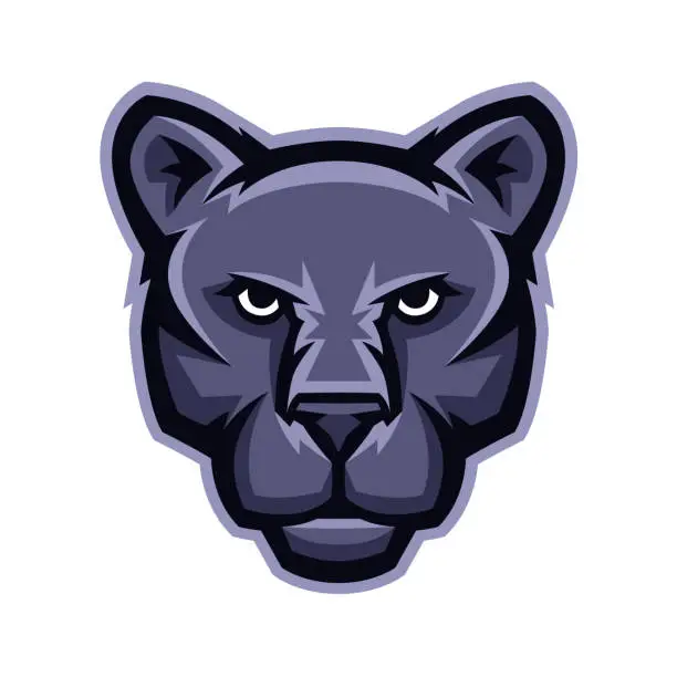 Vector illustration of Mascot stylized cougar head.