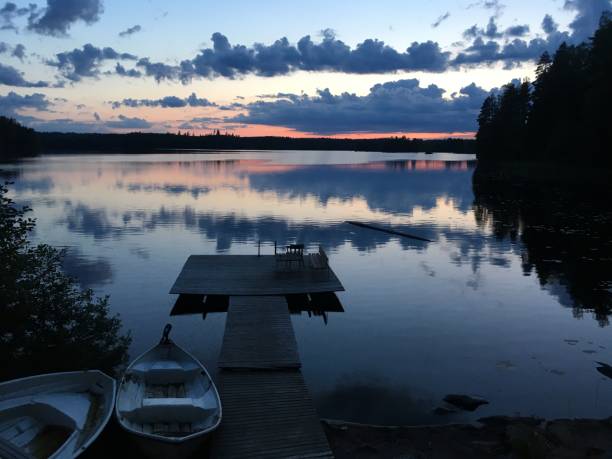 istock Finland lake nature beautiful sunset 1250208561
