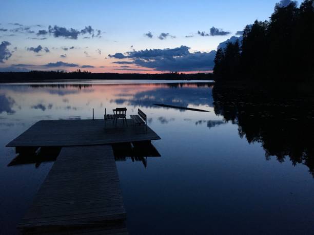 istock Finland lake nature beautiful sunset 1250208613