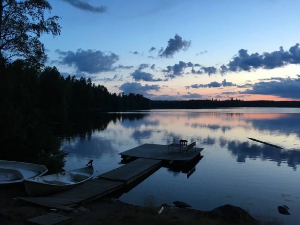 istock Finland lake nature beautiful sunset 1250208679