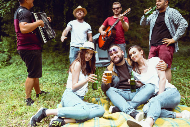 istock Beer Party During Camping Trip 1250216763
