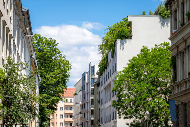 Restored old apartment building in Berlin, Germany