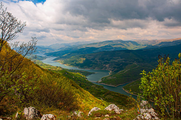 istock Beautiful panoramic view Zavoj lake (Zavojsko jezero), Serbia 1250220947