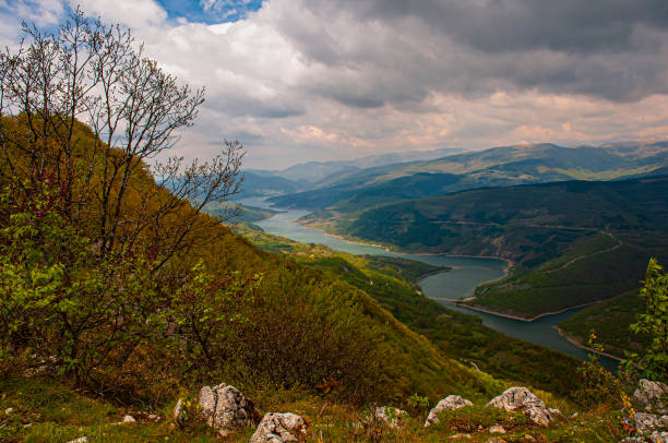 istock Beautiful panoramic view Zavoj lake (Zavojsko jezero), Serbia 1250220986
