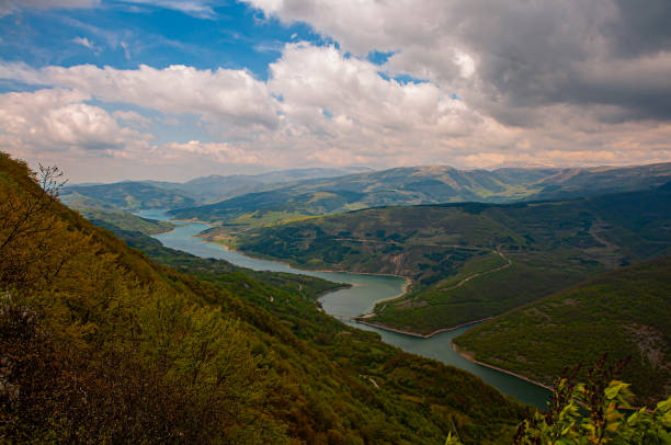 istock Beautiful panoramic view Zavoj lake (Zavojsko jezero), Serbia 1250221046