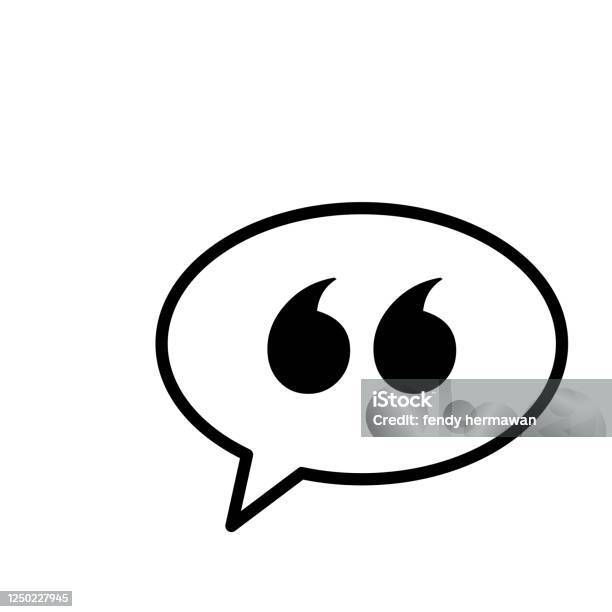 Anführungszeichen Symbol Vektordesignvorlage Stock Vektor Art und mehr
