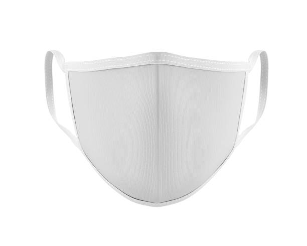 istock White Face Mask Mockup front view, Blank dust mask 3d rendering isolated on white background 1250233130