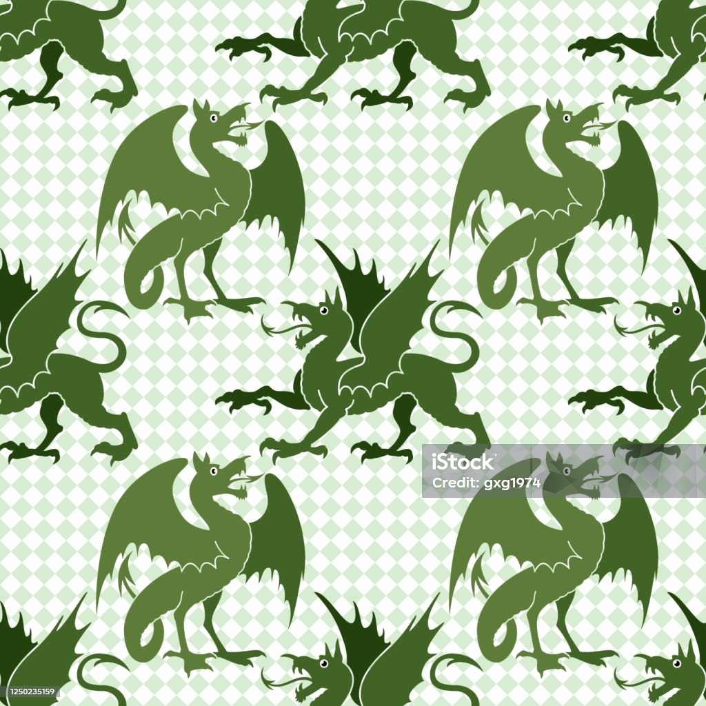 Patterned Heraldry Heraldry Vector Repeat Surface Pattern Stock Illustration - Download ...