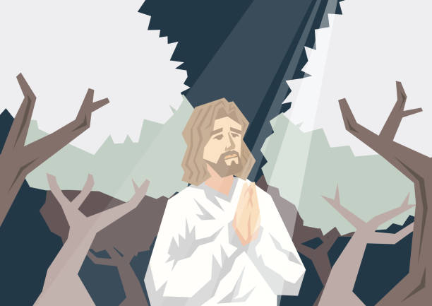 istock Jesus in the mount of olives 1250235825