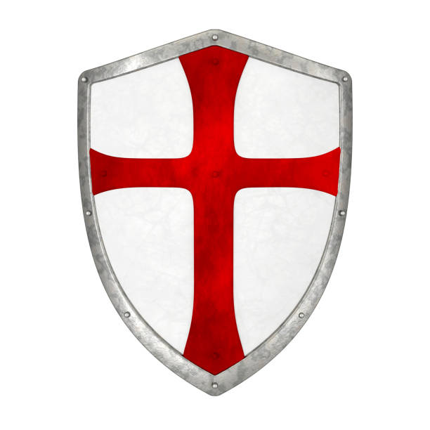 shield templar cross crusades christianity catholicism warrior religion shield templar cross crusades christianity catholicism warrior religion 3D armory photos stock pictures, royalty-free photos & images