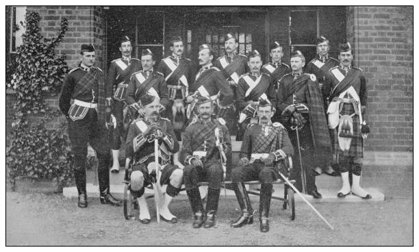 istock Antique photograph of British Navy and Army: The Second Black Watch 1250242621