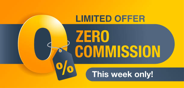 ilustrações de stock, clip art, desenhos animados e ícones de 0 zero commission special offer banner - 4722