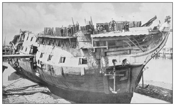 istock Antique photograph of British Navy and Army: 