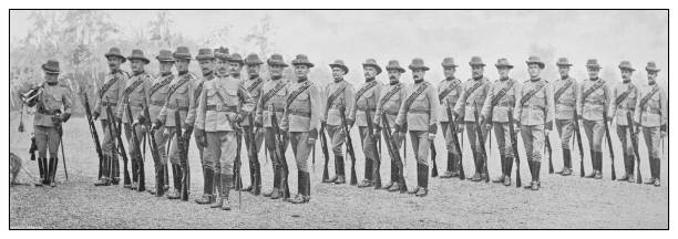 istock Antique photograph of British Navy and Army: Victorian mounted rifles 1250250154