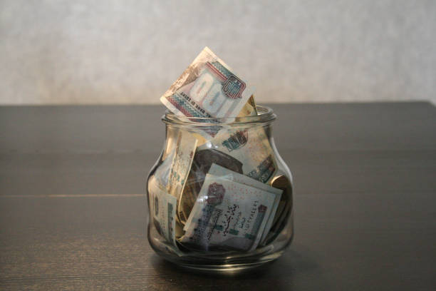 istock Hundreds of Dollars With Egyptian Pounds 1250251841