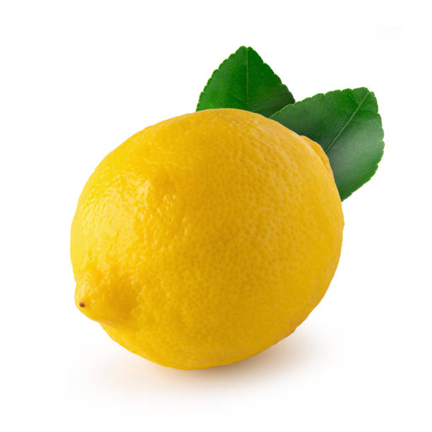 istock Ripe yellow lemon fruit isolated over white background 1250257097
